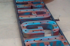 Metal painted and distressed letters