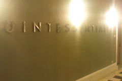 Stainless steel flat cut letters