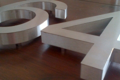 Stainless steel built up numbers