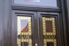 vinyl patterns and logo for bar