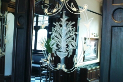 floral frosting mirror design