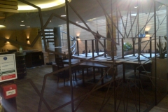 brown vinyl design on mirror
