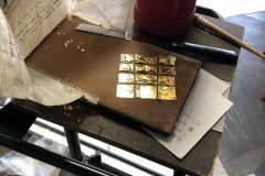 23 ct. Loose leaf gold on gilder's cushion.