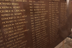 Painted names and years in gold leaf for the Cherry Hill Golf Club, Fort Erie. May 2019