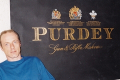 Hand-painted & gilded Royal Warrants for James Purdey & Sons, London 1998