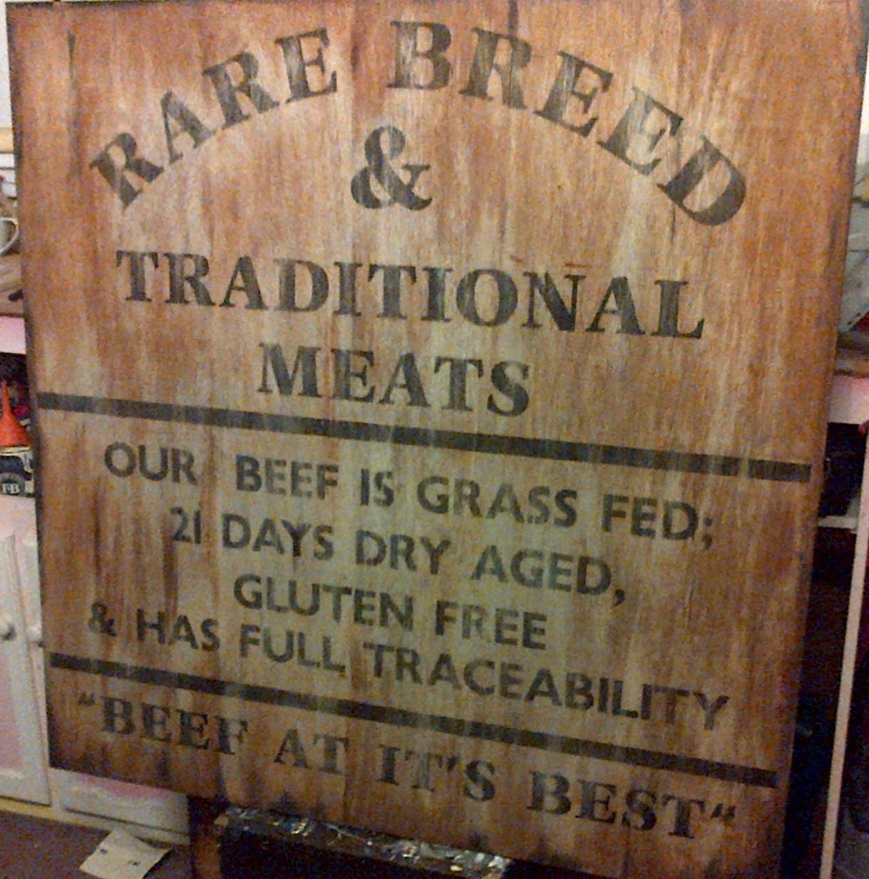 Distressed / rustic Timber sign with lettering - The Traditional Sign ...