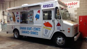 Ice cream truck sign painting
